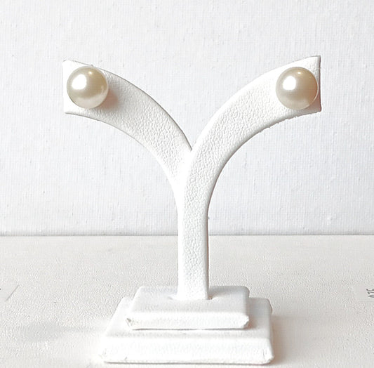 Sterling Silver Push Back Akoya Pearl Earrings