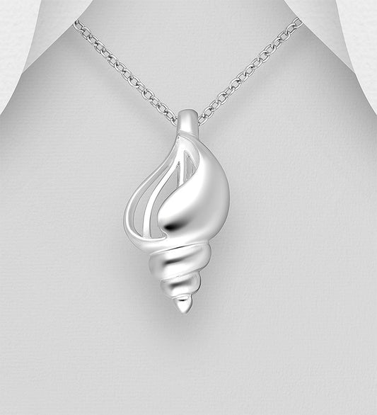 Sterling Silver Conch Shell Pendant