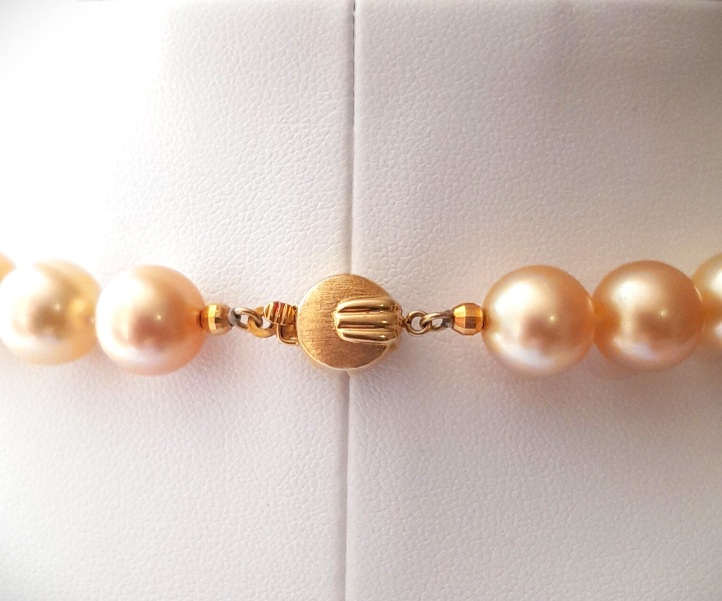 Elegant Golden South Sea Round Pearl Necklace