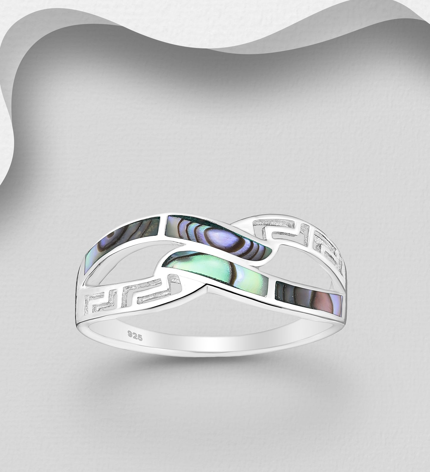 Sterling Silver Ring decorated with Abalone shell