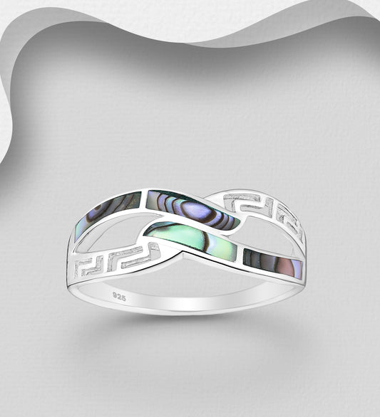 Sterling Silver Ring decorated with Abalone shell