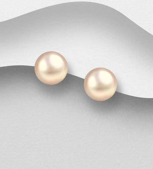 Sterling Silver Push Back Freshwater Pearl earrings